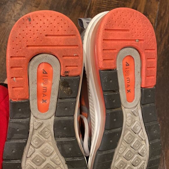 Nike Air Max Genome Mens Size 9.5 Light Bone Grey Bright Mango CW1648-004 EUC - Picture 6 of 13